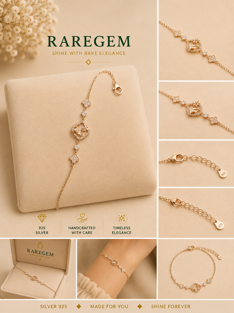 Floral Clover MOP Bracelet, RG-012