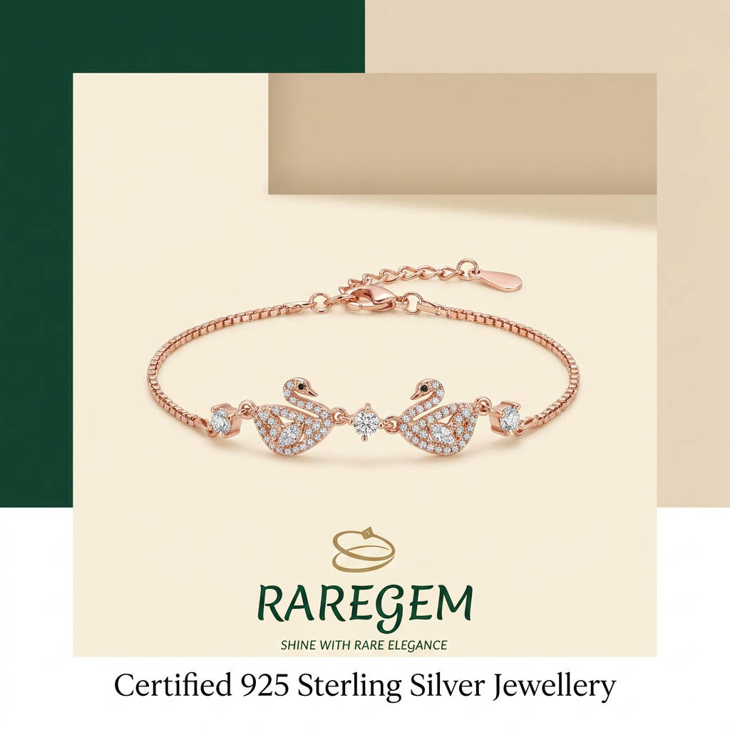 Twin Swan CZ Bracelet