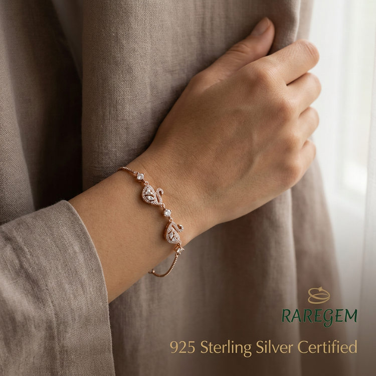 Twin Swan CZ Bracelet
