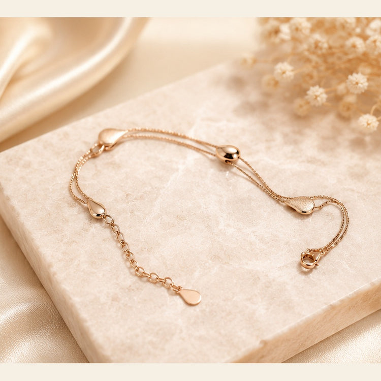 Teardrop Double Chain Bracelet