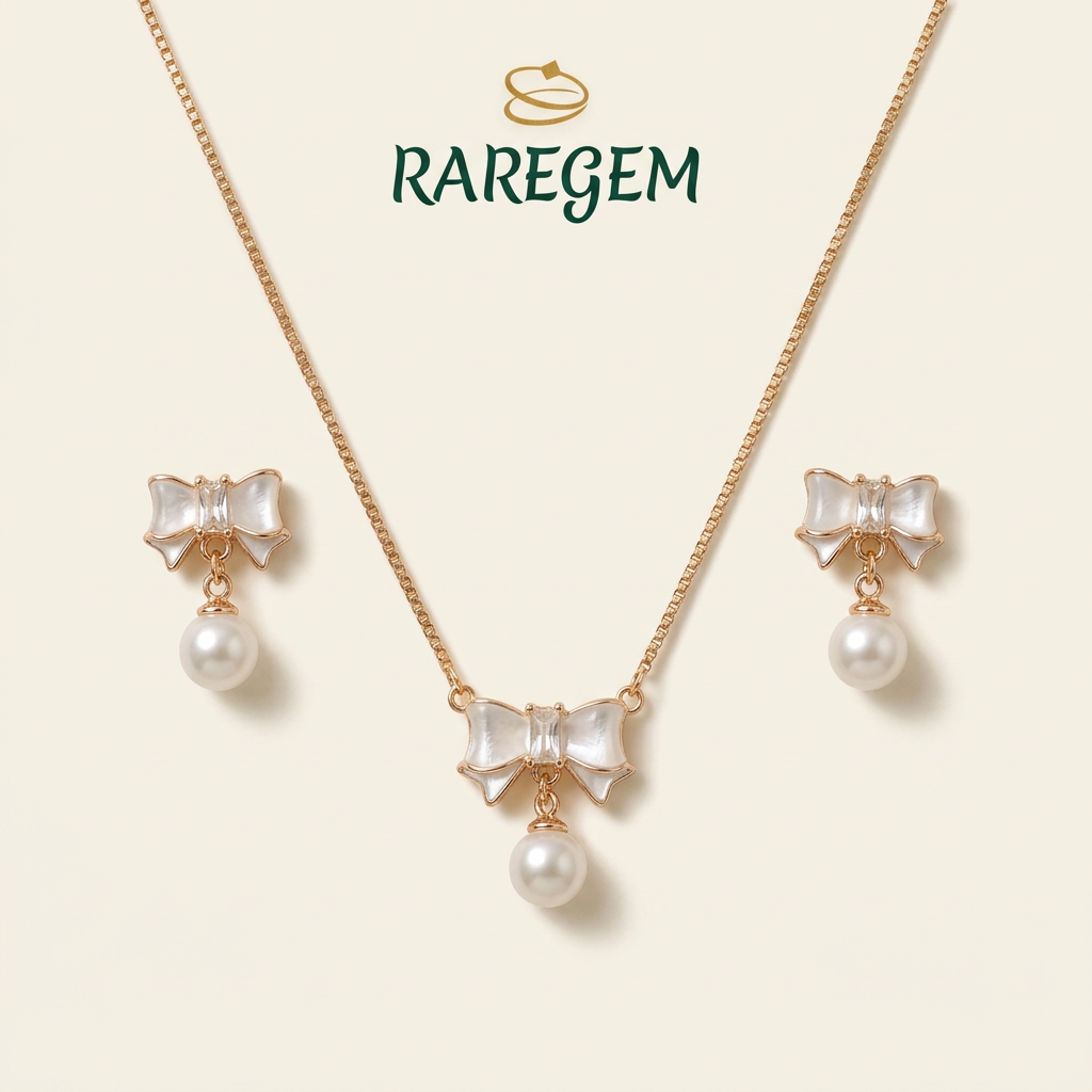 Pearl Bow Bride-to-Be | 925 Sterling Silver Combo