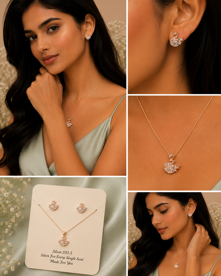 Cloud Rain CZ Stud Earrings