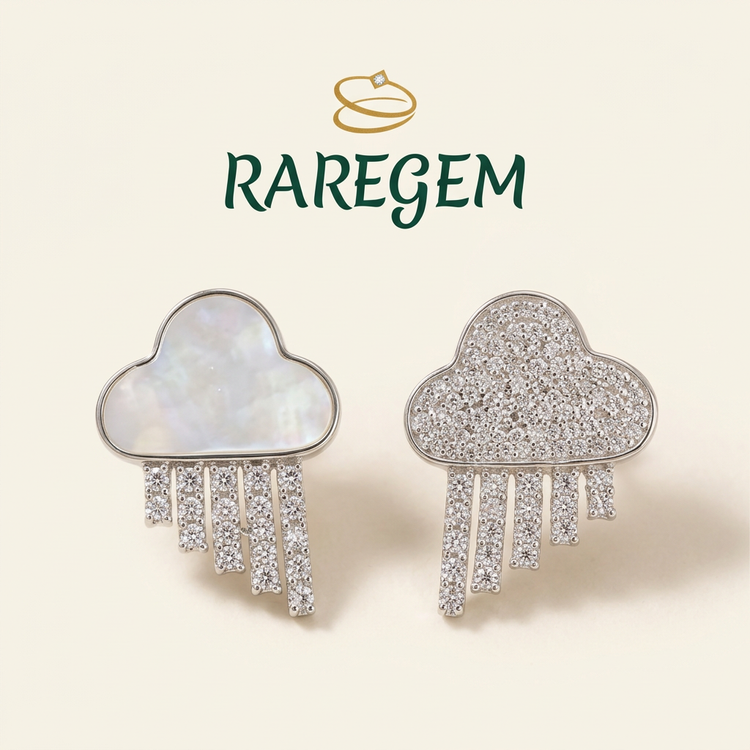 Mother of Pearl Cloud Studs