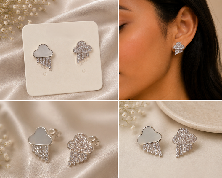 Mother of Pearl Cloud Studs