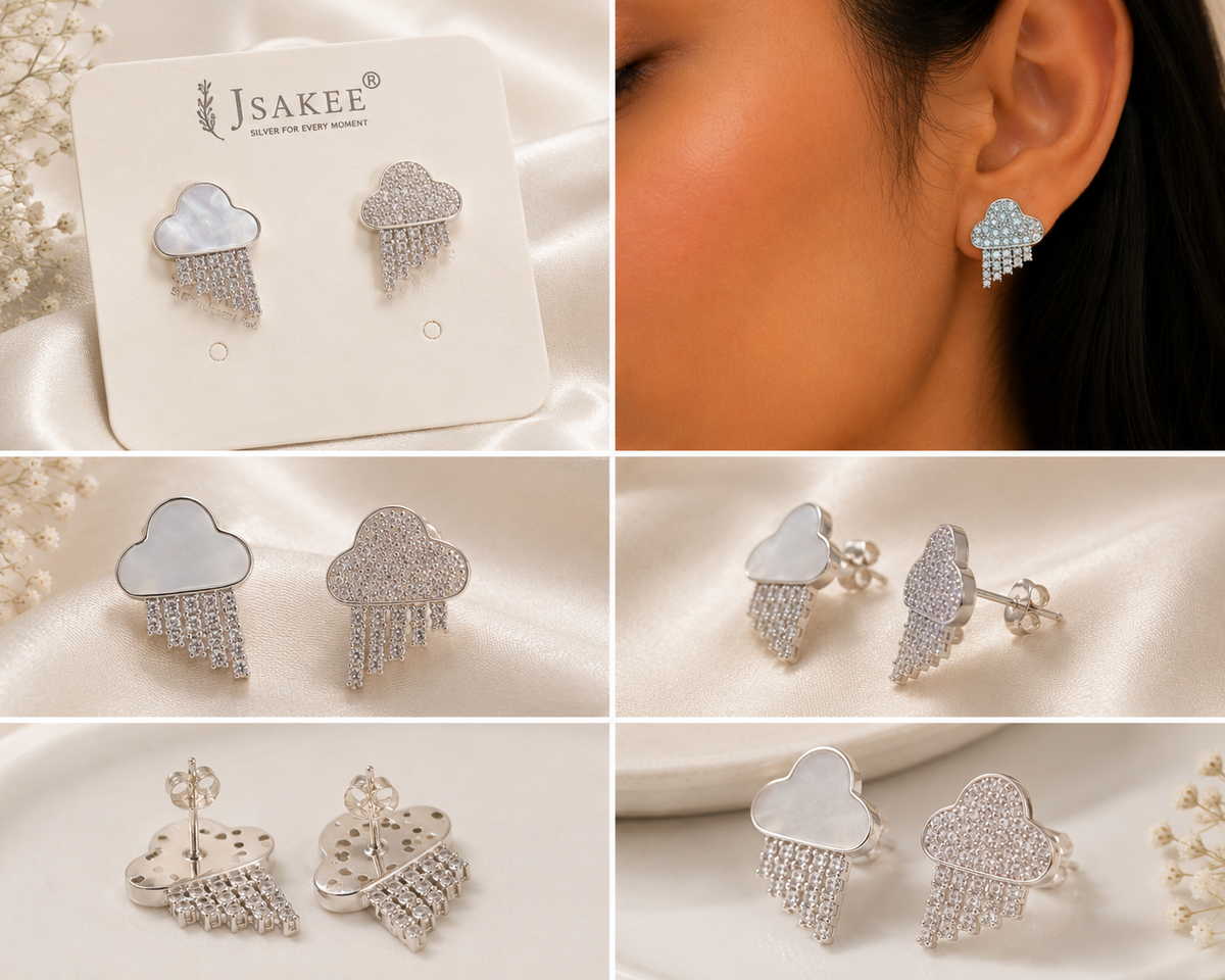 Mother of Pearl Cloud Studs