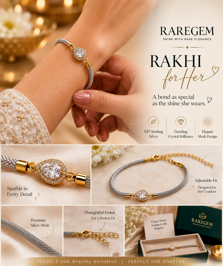 Pearl Radiance Sterling Silver Rakhi Bracelet