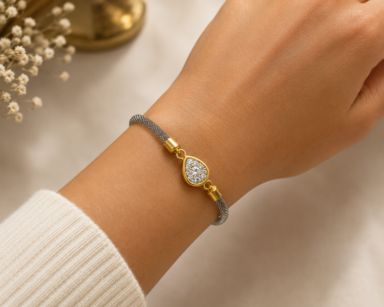 Pearl Radiance Sterling Silver Rakhi Bracelet