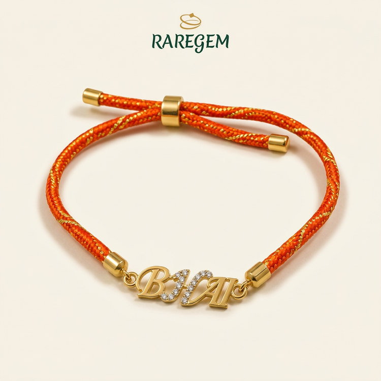 Amber Bhai Rakhi Bracelet