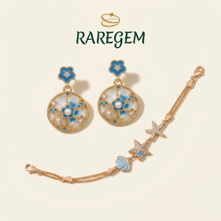 Blue Bloom | 925 Sterling Silver Combo